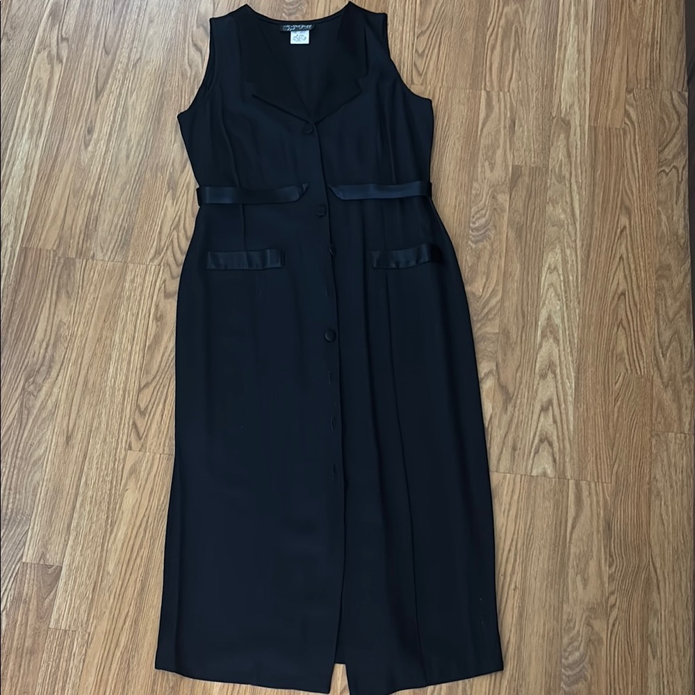 All That Jazz Dress Button up Elegant Black Size 13/14